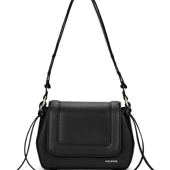 Genuine Leather Shoulder Bag Women's,Small Flap Crossbody Bag for Women with Adj - Picture 1 of 7